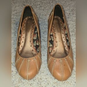 Seychelles Tan Leather Flats